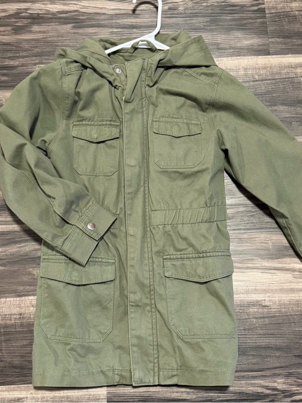 Cat & Jack Kids Olive Green Hooded Utility Jacket